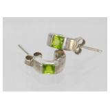 Sterling Silver Peridot Earrings - ï¿½ï¿½