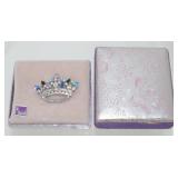 Vintage Sterling Silver NIB Crown Brooch - 2ï¿½