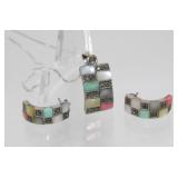 Sterling Silver Multi-Gemstone Necklace Earrings