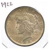 1922 Peace Silver Dollar