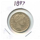 1897 Barber Silver Quarter
