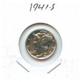 1941-S Mercury Silver Dime