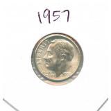 1957 Roosevelt Silver Dime