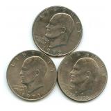 Group of 3 Eisenhower Dollars