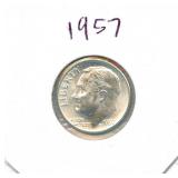 1957 Roosevelt Silver Dime