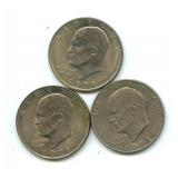 Group of 3 Eisenhower Dollars
