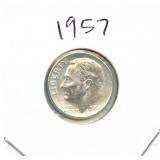 1957 Roosevelt Silver Dime