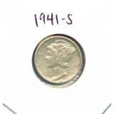 1941-S Mercury Silver Dime