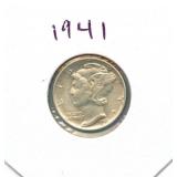1941 Mercury Silver Dime