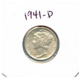 1941-D Mercury Silver Dime