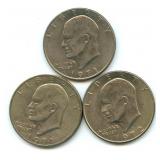 Group of 3 Eisenhower Dollars