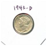 1943-D Mercury Silver Dime