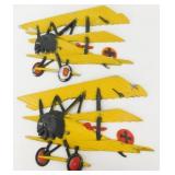 Pair of Homco German WWI Aircraft Cast Metal Wall