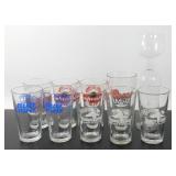 ** 9 Bar Glasses and Large Wine Glass