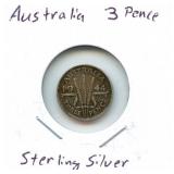 Australia Silver 3 Pence 1944