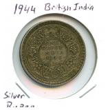 1944 British India Silver Rupee