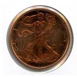 2012 Walking Liberty Design Copper Round - One