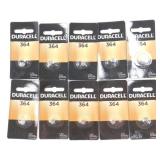 Lot of 10 Brand New Duracell 364 Batteries