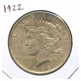1922 Peace Silver Dollar