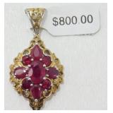 Sterling Silver with Gold Overlay Pendant -