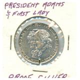 President Adams & First Lady Commemorative Silver