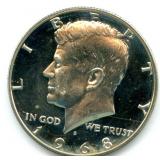 1968-S 40% Kennedy Silver Half-Dollar Proof Coin