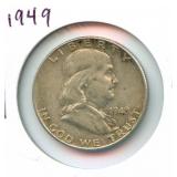 1949 Franklin Silver Half Dollar