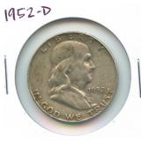 1952-D Franklin Silver Half Dollar