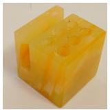 * Vintage Onyx Agate Pen & Letter Holder