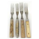4 Antique Civil War Era Forks