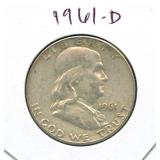 1961-D Franklin Silver Half Dollar