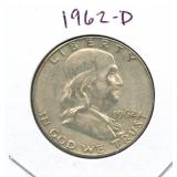 1962-D Franklin Silver Half Dollar