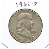 1962-D Franklin Silver Half Dollar