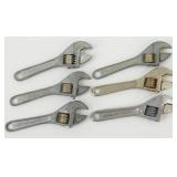 Group of 6 Vintage Miniature Adjustable Wrenches
