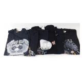 6 Harley Davidson Shirts & Bonus Metal Cycle