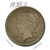 1935-S Peace Silver Dollar