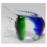 * Vintage Hand-Blown Angel Fish Paperweight -