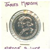 James Madison Commemorative Silver Proof Coin