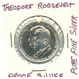 Theodor Roosevelt Commemorative Silver Proof Coin