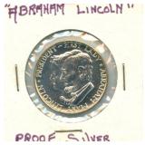 Abraham Lincoln Commemorative Silver Proof Coin