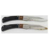 2 Vintage Locking Blade Pocket Knives - No