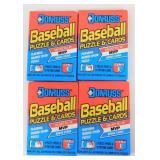 4 Sealed Wax Packs 1989 Donruss Baseball Cards -