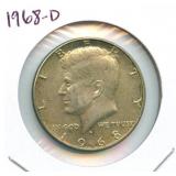 1968-D Kennedy 40% Silver Half Dollar