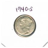 1940-S Mercury Silver Dime