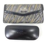 Used Coach Clutch Wallet & Eye Glass Case