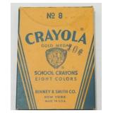 Vintage Box of No. 8 Crayola Crayons