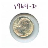 1964-D Roosevelt Silver Dime