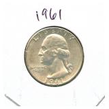 1961 Washington Silver Quarter