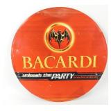 ** Bacardi Rum Metal Bar Sign - 18" Round