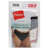 New 4 Pack of Hanes Premium Cotton Stretch No